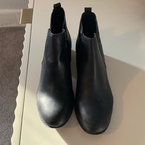 Black Leather Ankle Boot